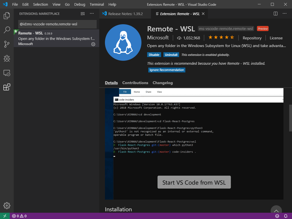 Visual Studio Codeの「Remote - WSL」がめちゃくちゃ便利