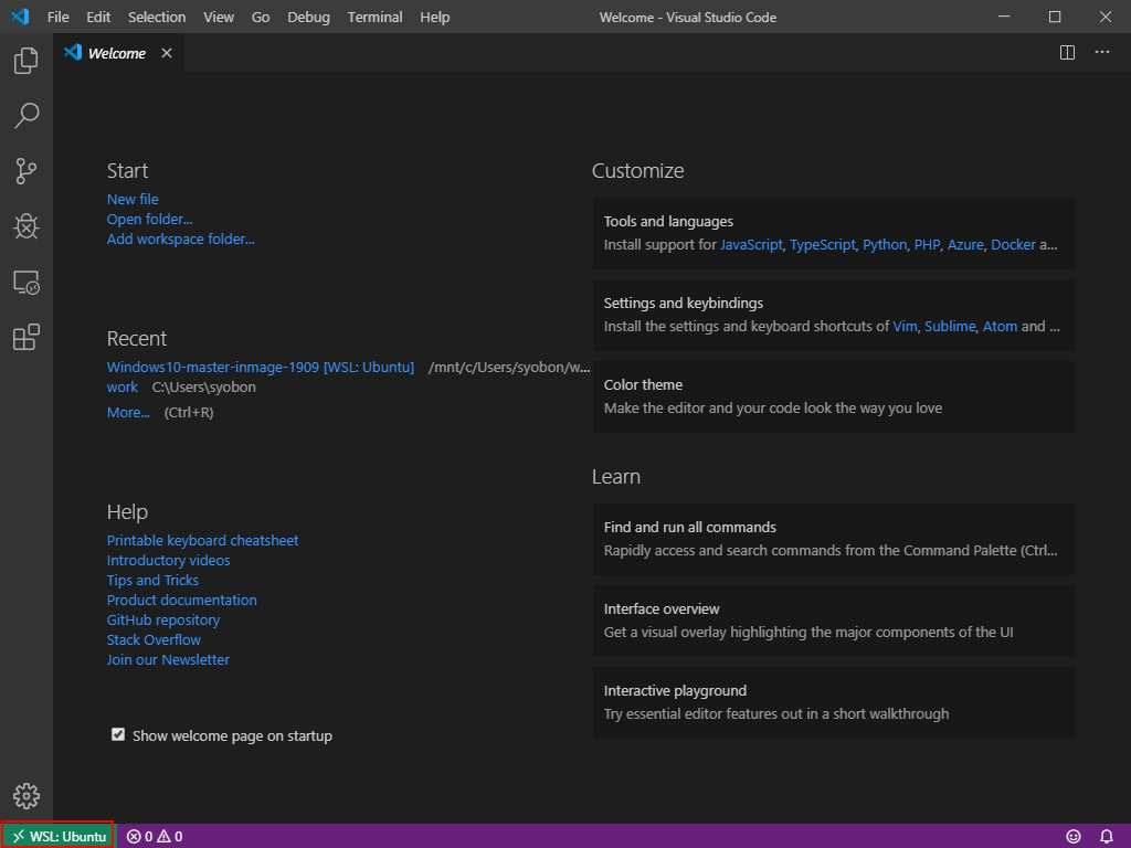 Visual Studio Codeの「Remote - WSL」がめちゃくちゃ便利